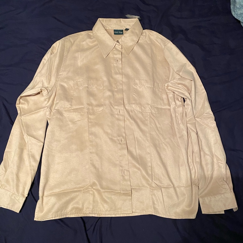 Hunt Club 100% polyester dress shirt